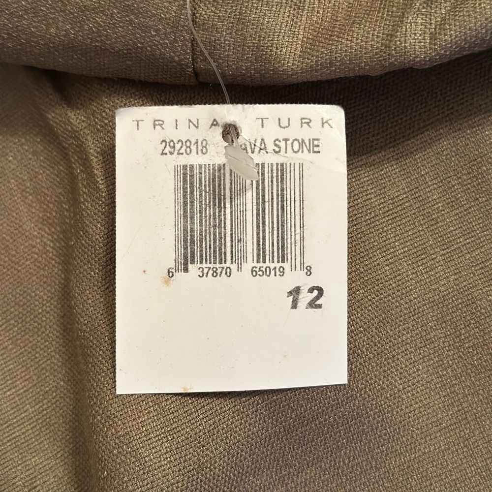 NEW Trina Turk Wide Leg Dress Pant Women's Size 12 Taupe/Brown Pockets $238 - Picture 6 of 8